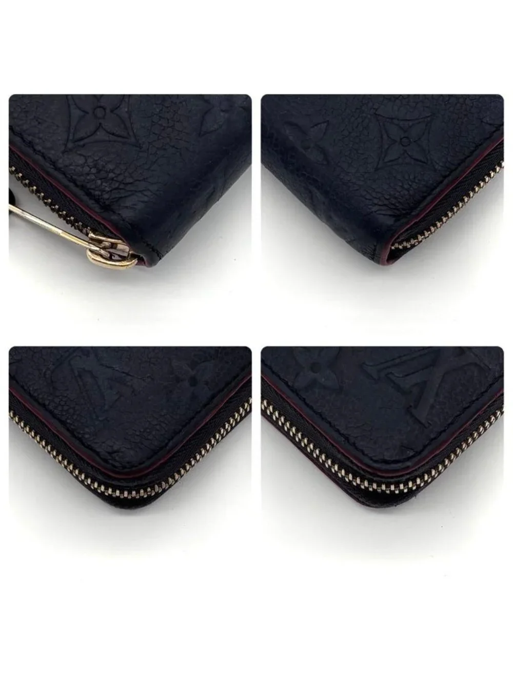 Louis Vuitton Monogram Empreinte Zippy Wallet Marine Rouge